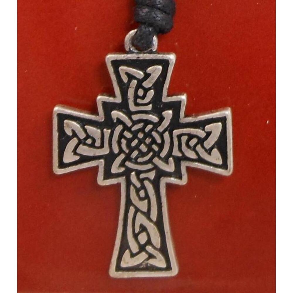 Vintage Celtic Vision Sacred Symbols Cross‎ Necklace Pendant 24 Adjustable